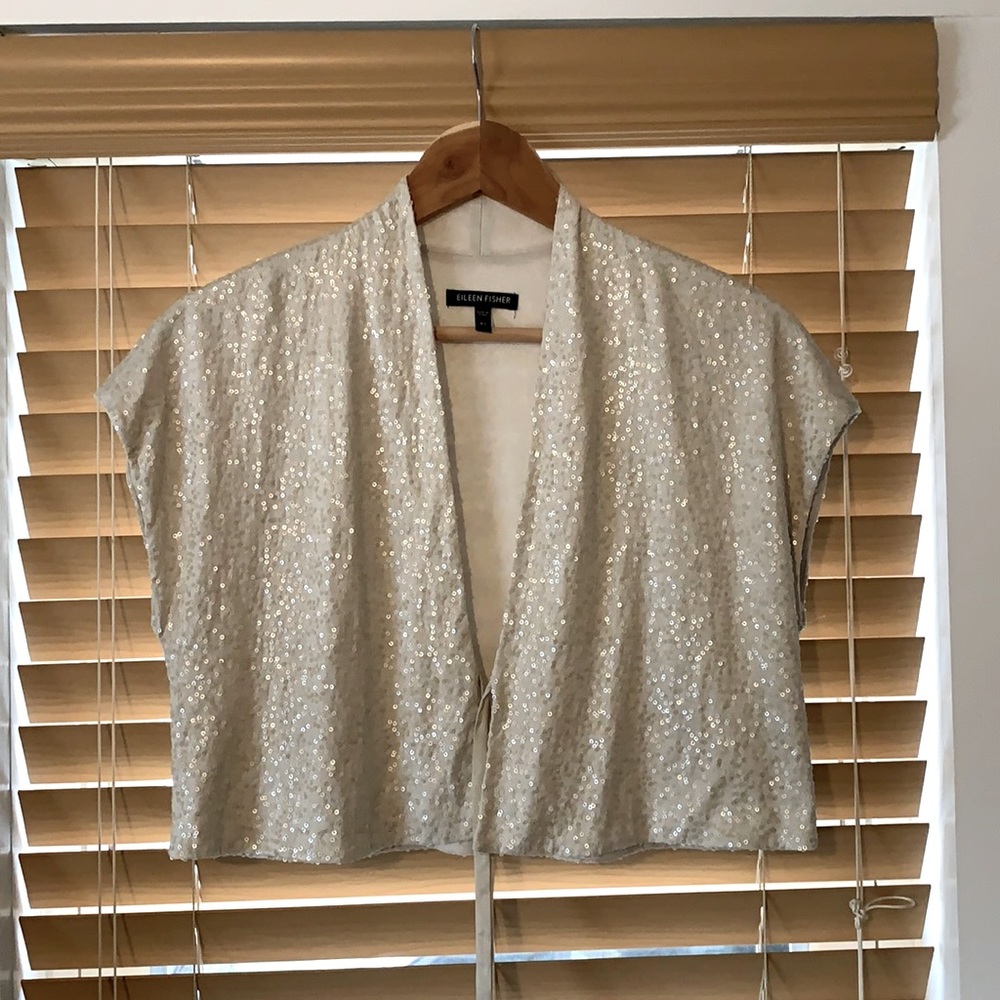 NWOT Eileen Fisher Sequin Bolero - Size XS